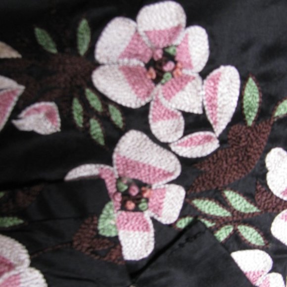 COLLETTE DINNIGAN SILK BLAZER  3D CHERRY BLOSSOM - Picture 12 of 12